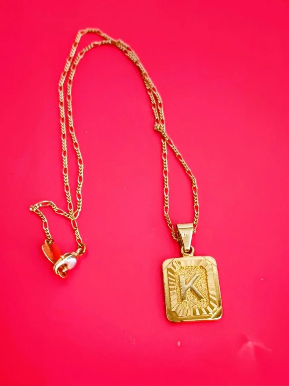 Bracha Initial K Card Necklace 17